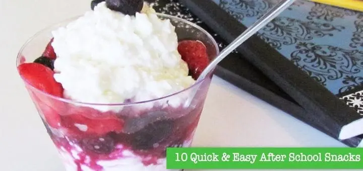 10 Quick & Easy After School Snacks