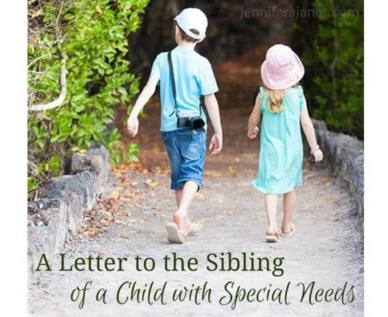 A Letter to the Sibling of a Child with Special Needs