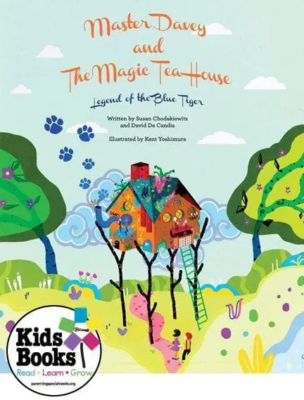 Kids Books Master Davey and The Magic Tea House, Legend of the Blue Tiger