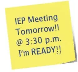 IEP Meeting Tomorrow
