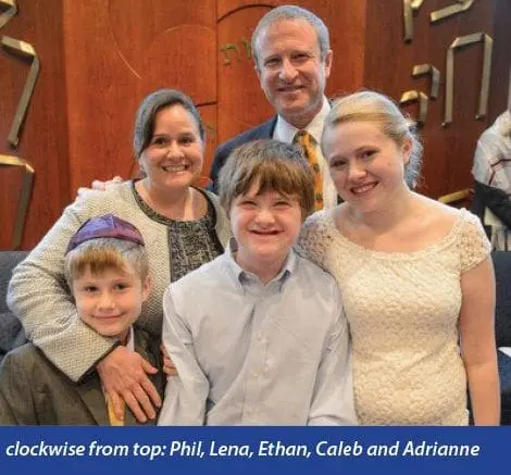 Caleb Adreanne Ethan Phil Lena at Ethan's Bar Mitzvah