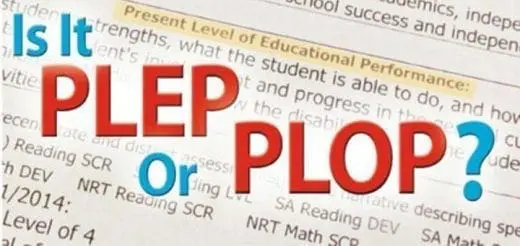 Is It PLEP Or PLOP? for Present Level of Performance