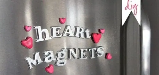 DIY Valentine Craft: Heart Magnets