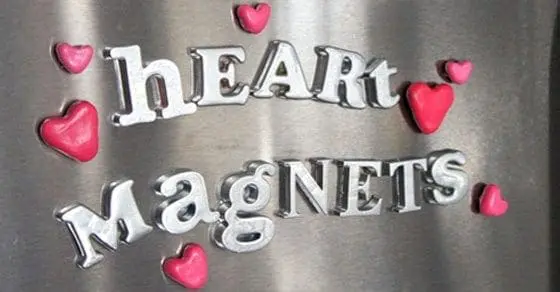 DIY Valentine Craft: Heart Magnets