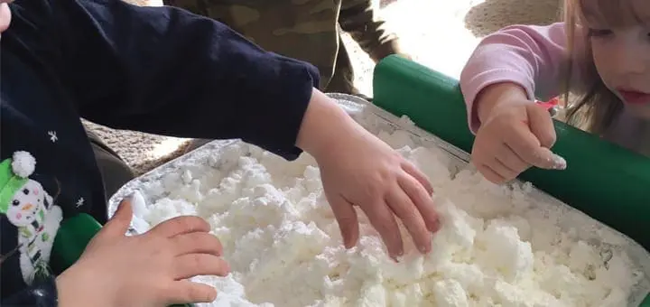 Let Is Snow! 4 Indoor Activities with Homemade Snow