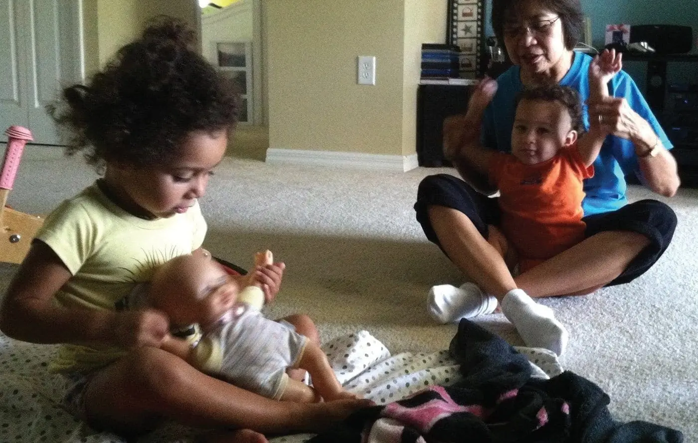 This is how we included my daughter with my son’s early intervention sessions,