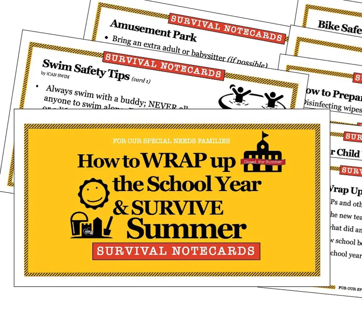 Survival Notecards for How to Wrap Up a School Year and Survive Summer