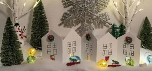 Create a Winter Village Scene with Paper Chain Village