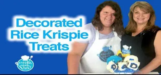 Create, Cook,Talk Rice Krispie Treats Decorated for Fathers Day