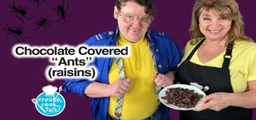 Cooking With Kids Chocolate Covered Ants (Raisins)!