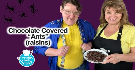 Cooking With Kids Chocolate Covered Ants (Raisins)!