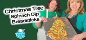 Create, Cook, and Talk Christmas Spinach Dip Breadsticks