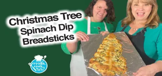 Create, Cook, and Talk Christmas Spinach Dip Breadsticks