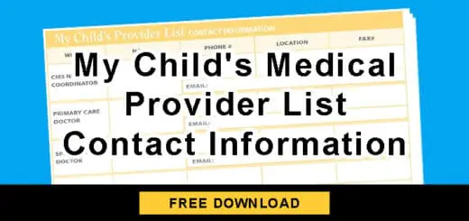 My Childs Medical Provider List Contact Information