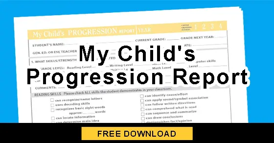 My Child's Progression Report