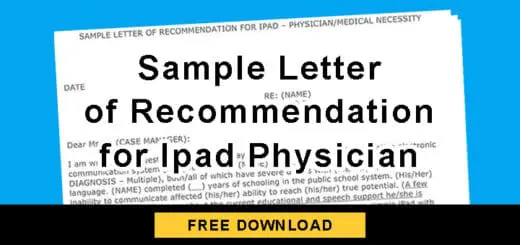 Sample Letter of Recommendation for Ipad Physician