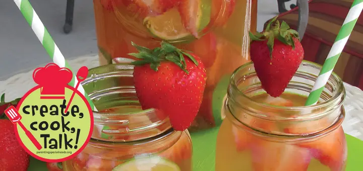 Cooking With Kids Strawberry & Lime Infused Water