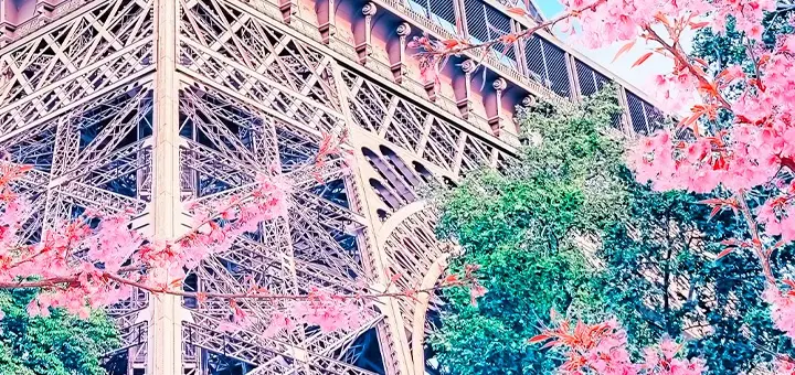 Mommys Timeout Eiffel Tower in Springtime