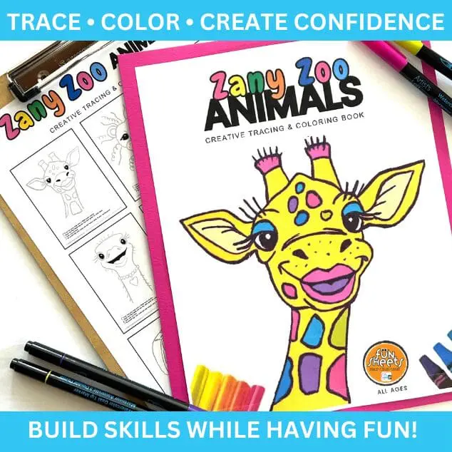 EZY Trace Zany Zoo Animals – Trace, Color & Create Confidence