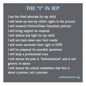The _I_ IN IEP