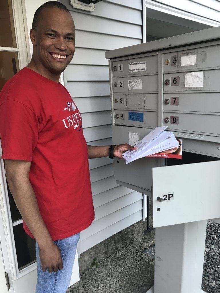 First Apartment: Dudley at the Mailbox