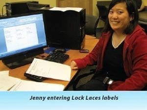 Life Changing Shoelaces: Jenny entering Lock Laces labels