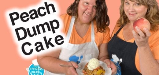 Cook with kids peach dump pie