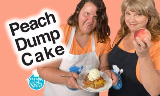 Cook with kids peach dump pie