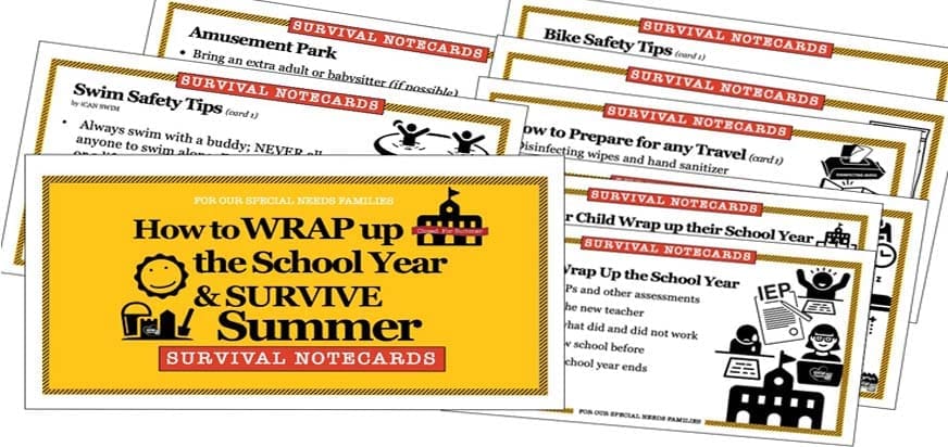 Survival Notecards for How to Wrap Up a School Year and Survive Summer ...
